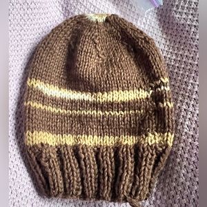 Handmade 100% Wool Hat Infant size 3 to 6 months
